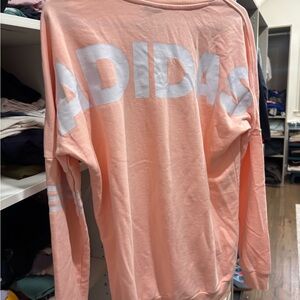 Adidas Light Coral Sweatshirt with White Accents